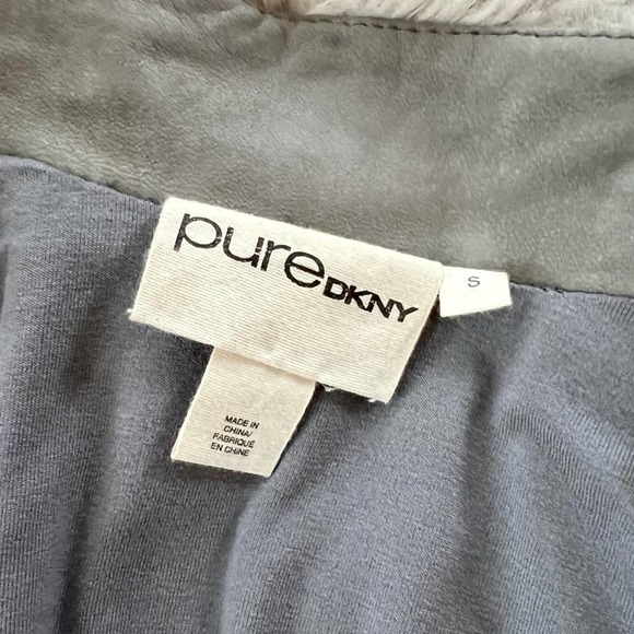 Lambskin Leather Zip Up Vest DKNY Small - Picture 9 of 10